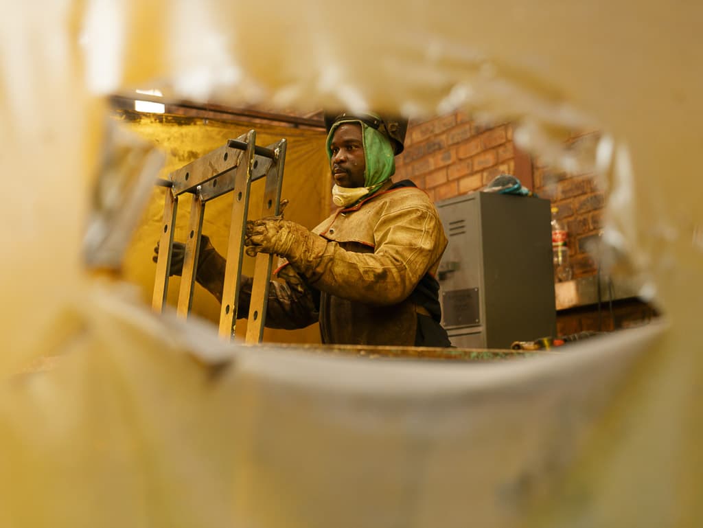 Welded and fabricated steel frame assembly