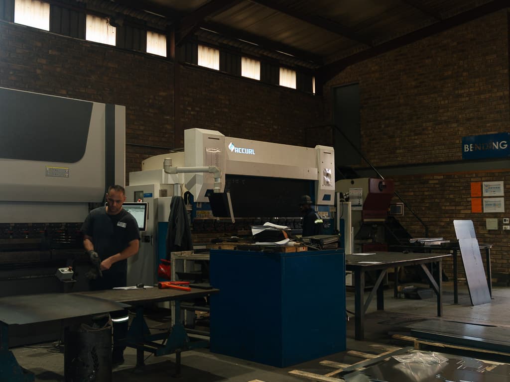 The CNC bending department at Foxtron Engineering